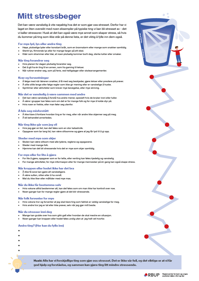 Illstrasjonsbilde av oversikt på typiske styressorer
